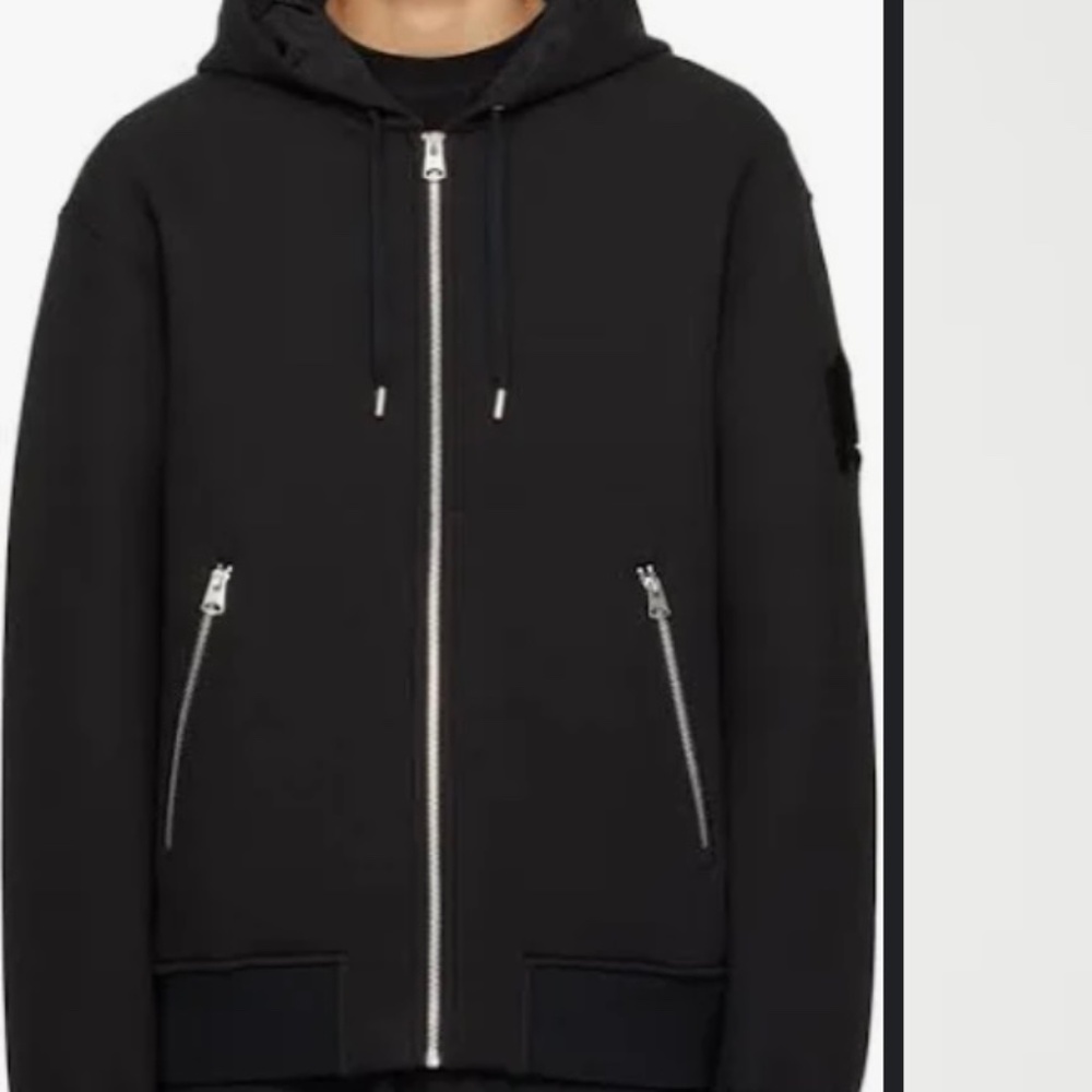 MACKAGE KRYS black zip up hoodie XXL